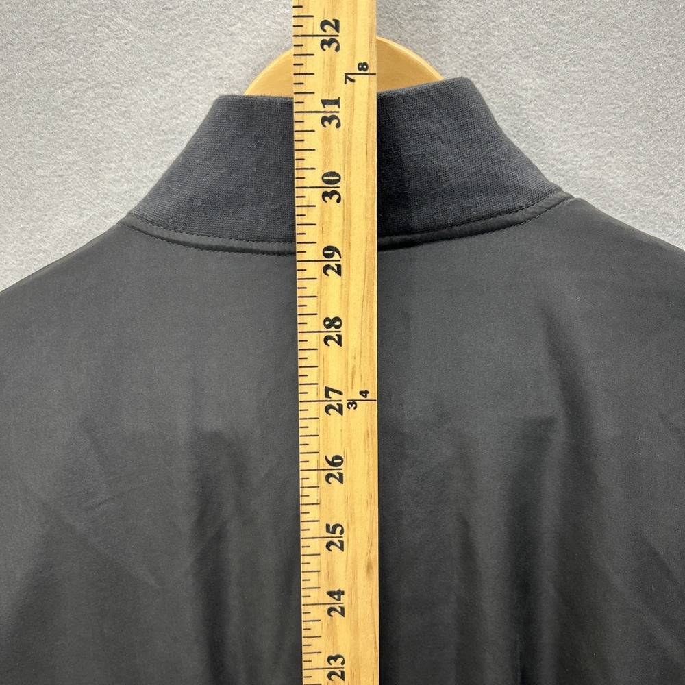 Vintage Silk Uomo Bomber Jacket Men Size XL Black Lightweight Full Zip NEW - Picture 5 of 8